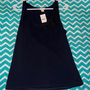 J. Crew Simple Navy Tank Top